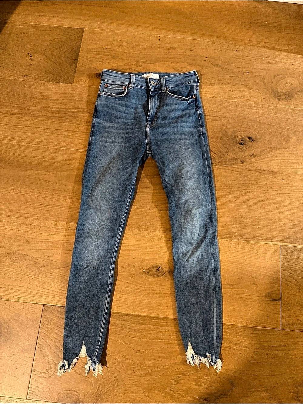 Zara Woman Premium Denim Collection Skinny Ankle Jeans Skinny Jeans in Blue